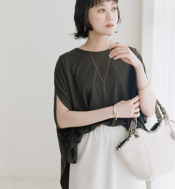  「予約【吸水速乾/遮熱/接触冷感】クールタッチポンチョカットソー」|Tシャツ・カットソー|