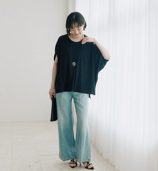  「予約【吸水速乾/遮熱/接触冷感】クールタッチポンチョカットソー」|Tシャツ・カットソー|