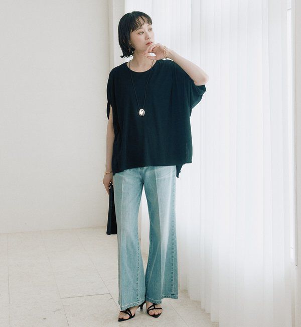  「予約【吸水速乾/遮熱/接触冷感】クールタッチポンチョカットソー」|Tシャツ・カットソー|