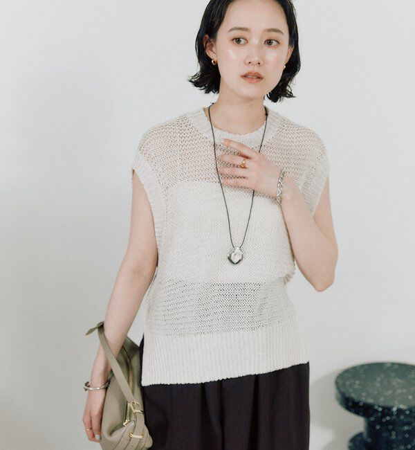  「予約【鮮度抜群】ラスティックニットベスト」|ニット・セーター|