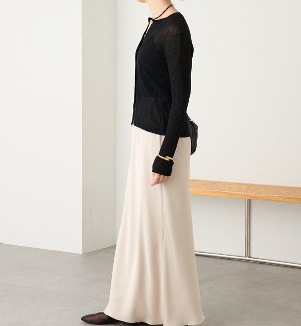  「予約【ストレスフリーな履き心地】バイアスサテンナロースカート」|スカート|