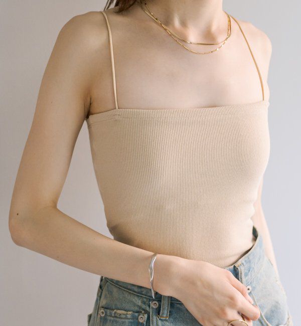  「パット付きキャミソール2」|キャミソール|ライトベージュ