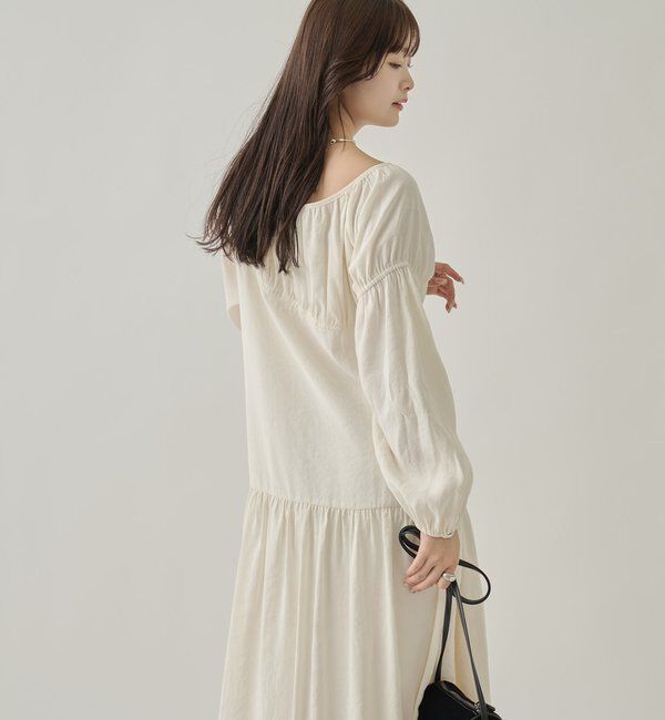  「ドロストティアードワンピース	」|ワンピース|