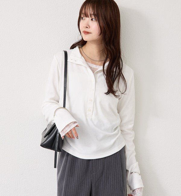  「リブヘンリーネックプルオーバー」|Tシャツ・カットソー|