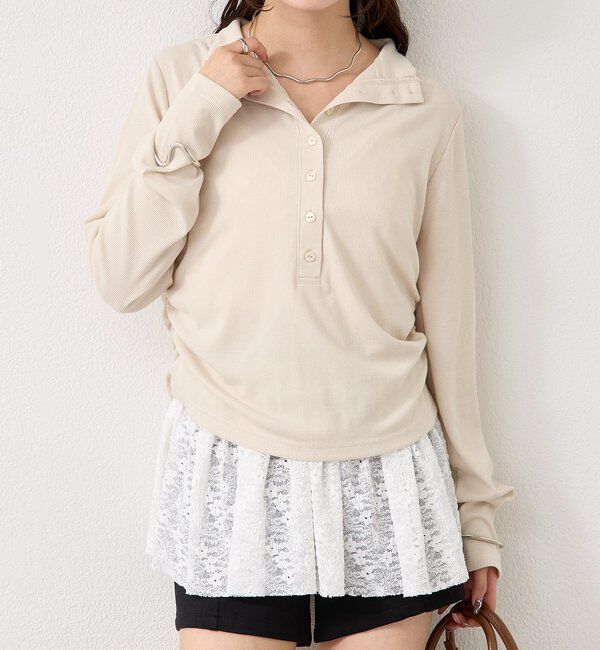  「リブヘンリーネックプルオーバー」|Tシャツ・カットソー|