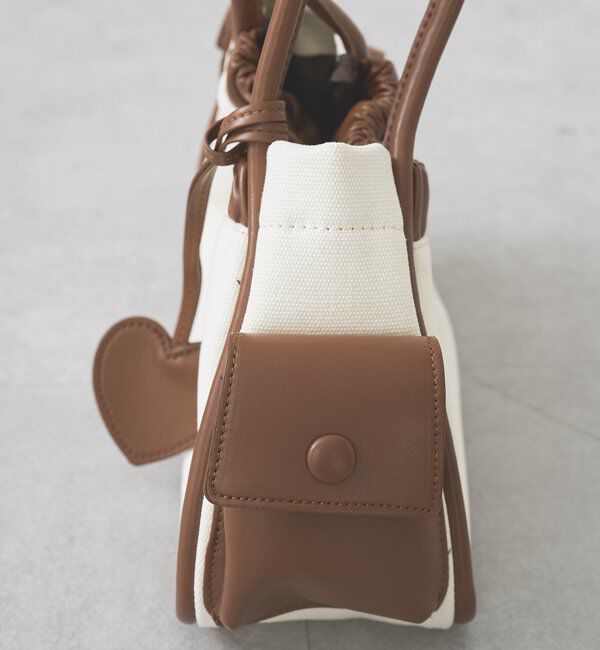  「ハートチャーム付きコンビBAG」|トートバッグ|