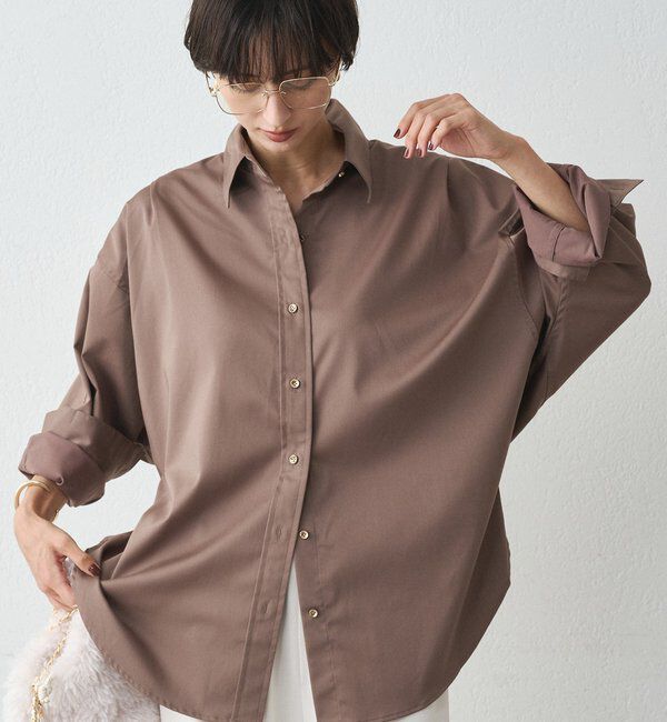  「サテンBIGシャツ」|シャツ・ブラウス|