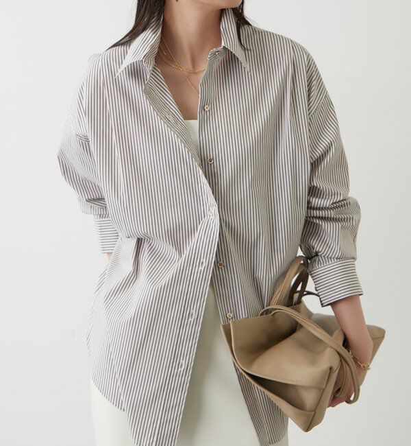  「ストライプBigシャツ」|シャツ・ブラウス|