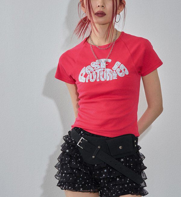  「デフォルメレースロゴチビT」|Tシャツ・カットソー|ピンク