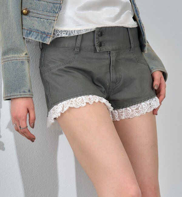  「ツイルレースマイクロショーツ」|チノ|