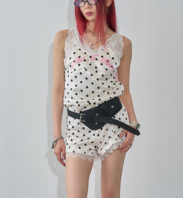  「サテンドットサロペット」|ワンピース|