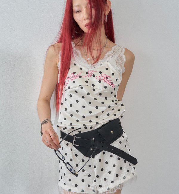  「サテンドットサロペット」|ワンピース|