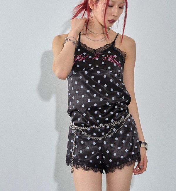  「サテンドットサロペット」|ワンピース|