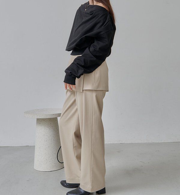  「【低身長サイズあり】ミニレイヤードパンツ」|チノ|