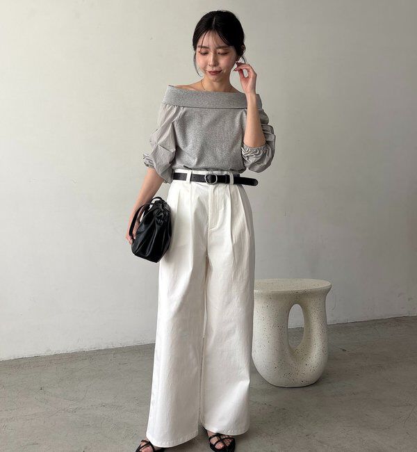  「【腰回りカバー/低身長サイズあり】2タックチノパン」|チノ|