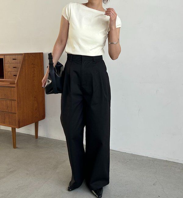  「【腰回りカバー/低身長サイズあり】2タックチノパン」|チノ|