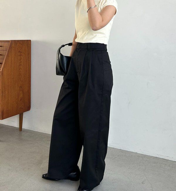  「【腰回りカバー/低身長サイズあり】2タックチノパン」|チノ|