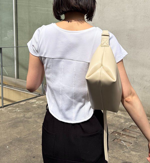  「【新色イエロー・ブラウン】コルセットT」|Tシャツ・カットソー|