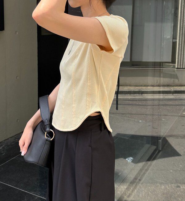  「【新色イエロー・ブラウン】コルセットT」|Tシャツ・カットソー|