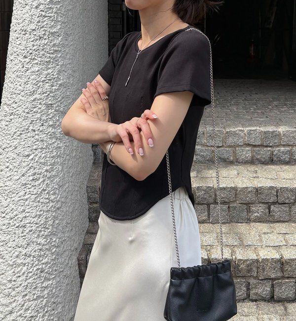  「【新色イエロー・ブラウン】コルセットT」|Tシャツ・カットソー|