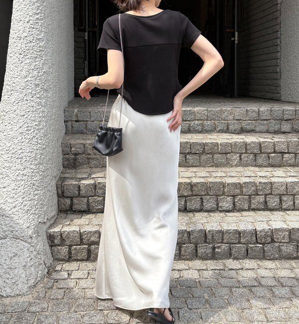  「【新色イエロー・ブラウン】コルセットT」|Tシャツ・カットソー|