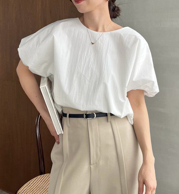  「【新色ピンク】バルーンリボンブラウス」|シャツ・ブラウス|