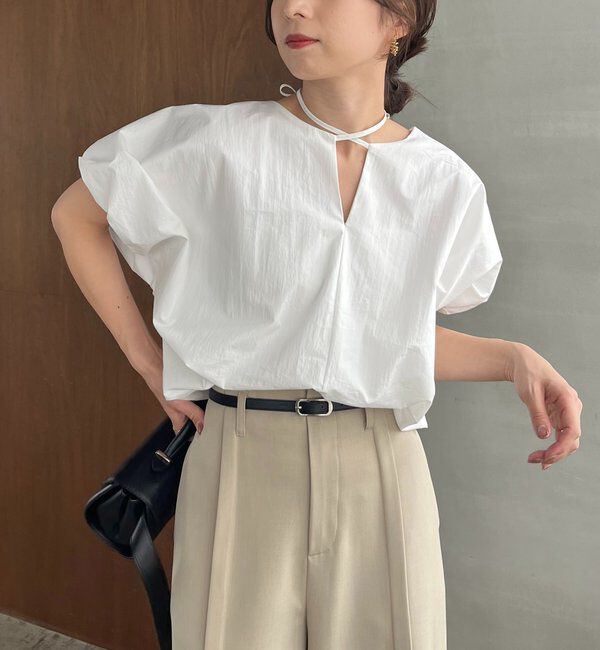  「【新色ピンク】バルーンリボンブラウス」|シャツ・ブラウス|