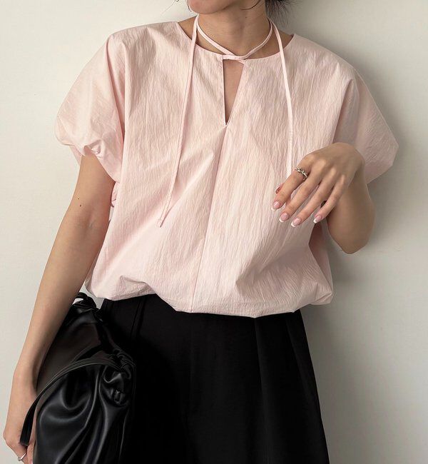  「【新色ピンク】バルーンリボンブラウス」|シャツ・ブラウス|