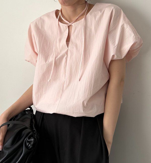  「【新色ピンク】バルーンリボンブラウス」|シャツ・ブラウス|