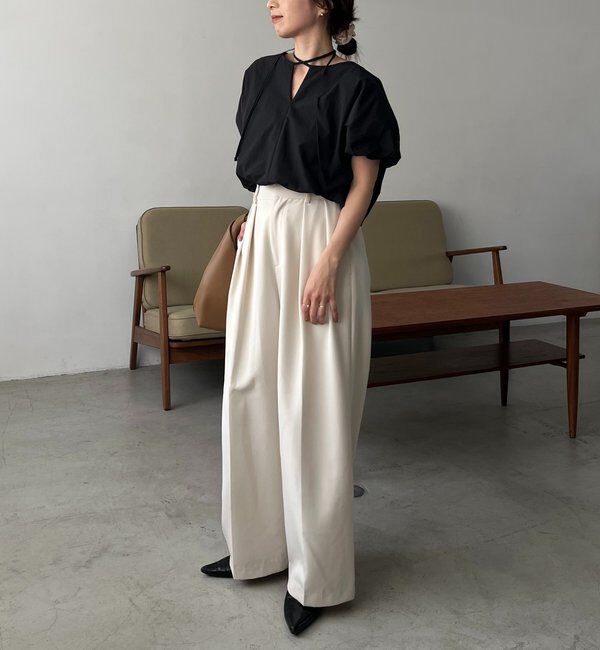  「【新色ピンク】バルーンリボンブラウス」|シャツ・ブラウス|