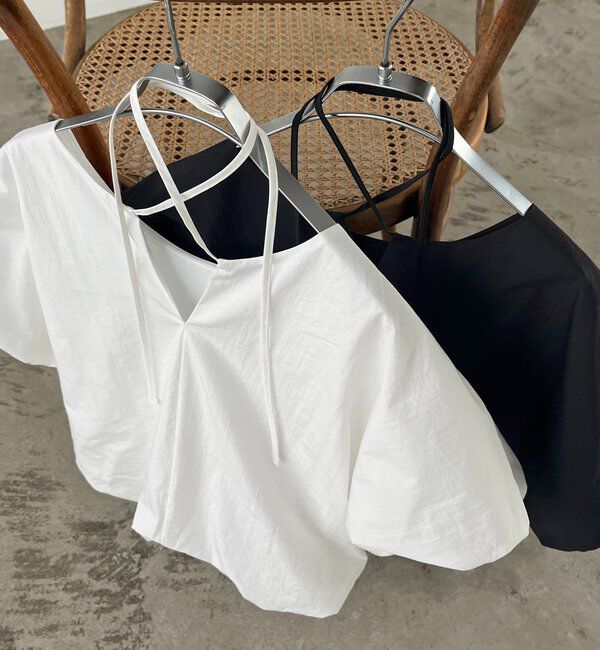  「【新色ピンク】バルーンリボンブラウス」|シャツ・ブラウス|