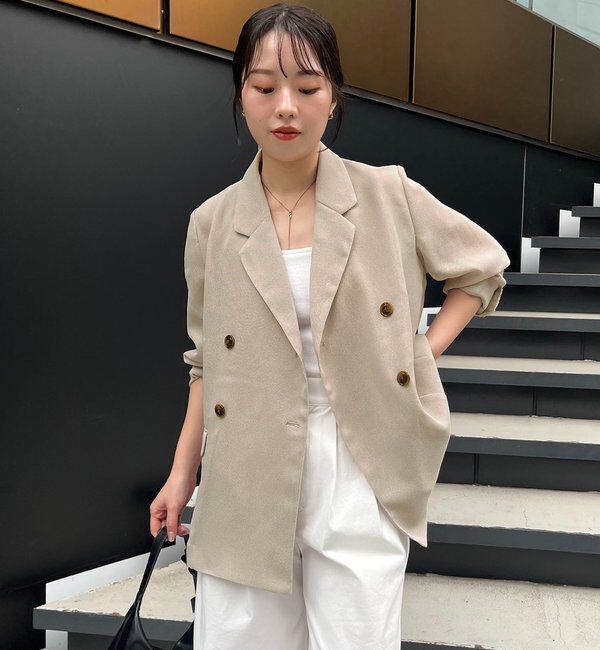  「【夏まで使える】シアーWジャケット」|テーラードジャケット|
