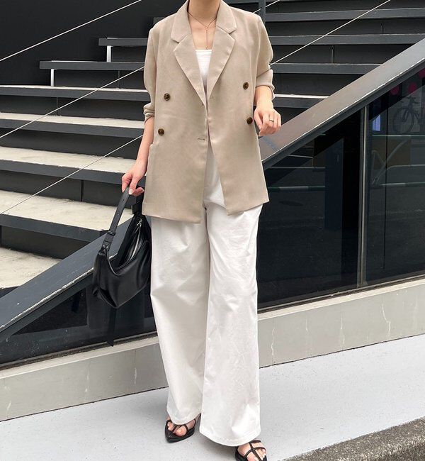  「【夏まで使える】シアーWジャケット」|テーラードジャケット|