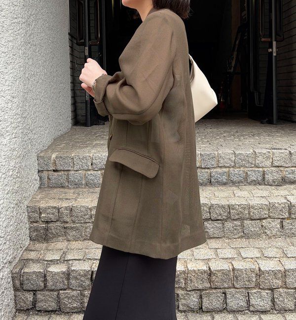  「【夏まで使える】シアーWジャケット」|テーラードジャケット|