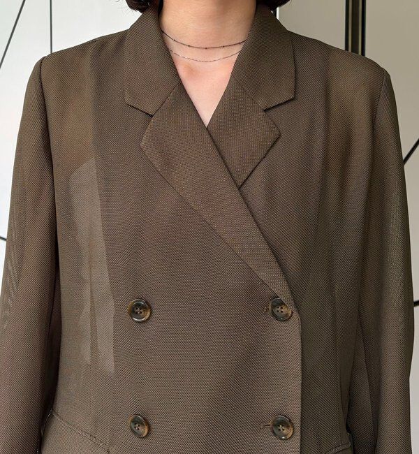  「【夏まで使える】シアーWジャケット」|テーラードジャケット|