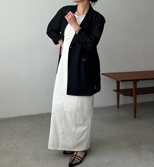  「【夏まで使える】シアーWジャケット」|テーラードジャケット|