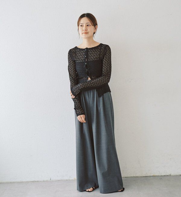  「レース編み2WAYトップス」|Tシャツ・カットソー|