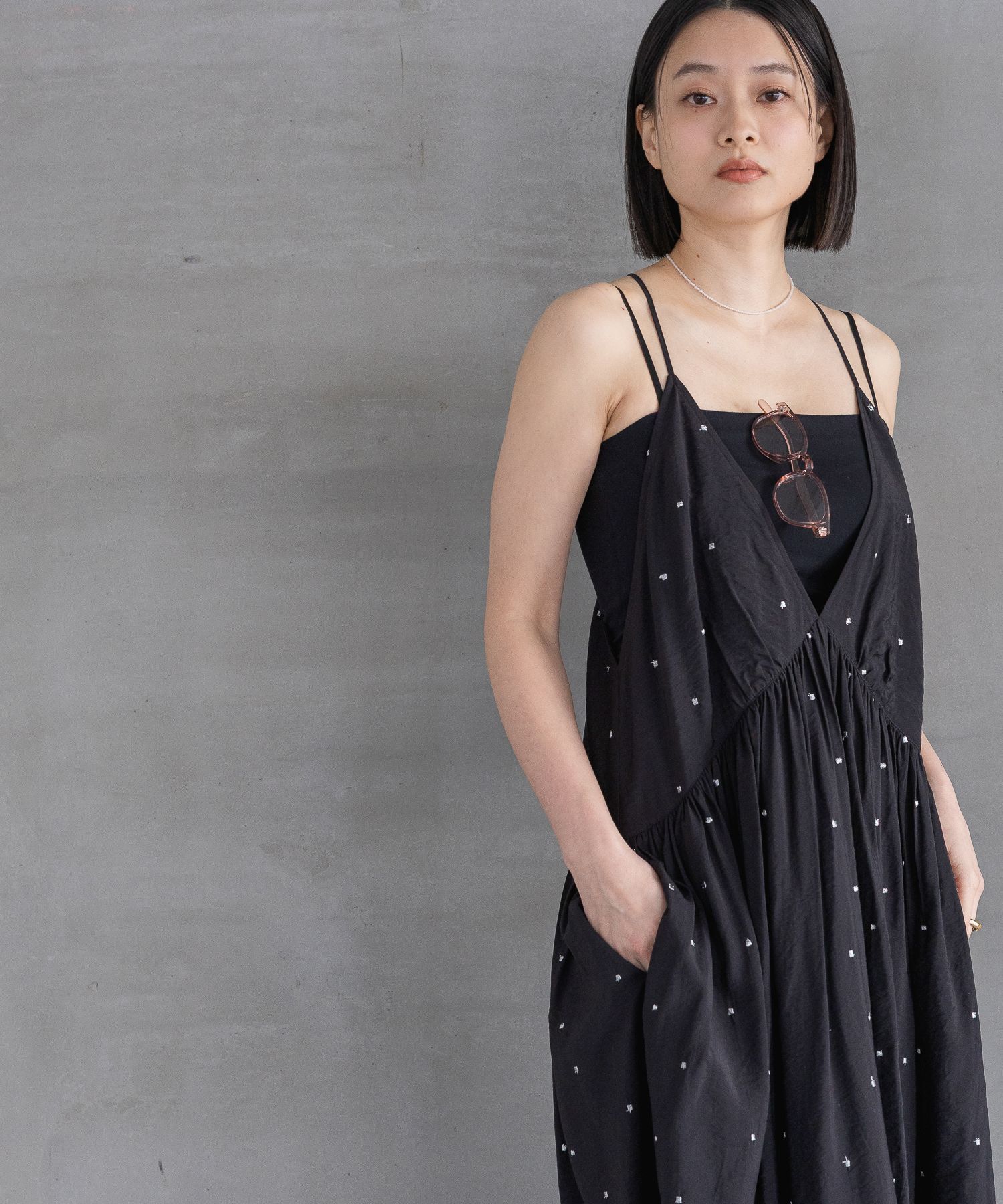 A part by 「ドットシシュウキャミワンピース」|ワンピース|