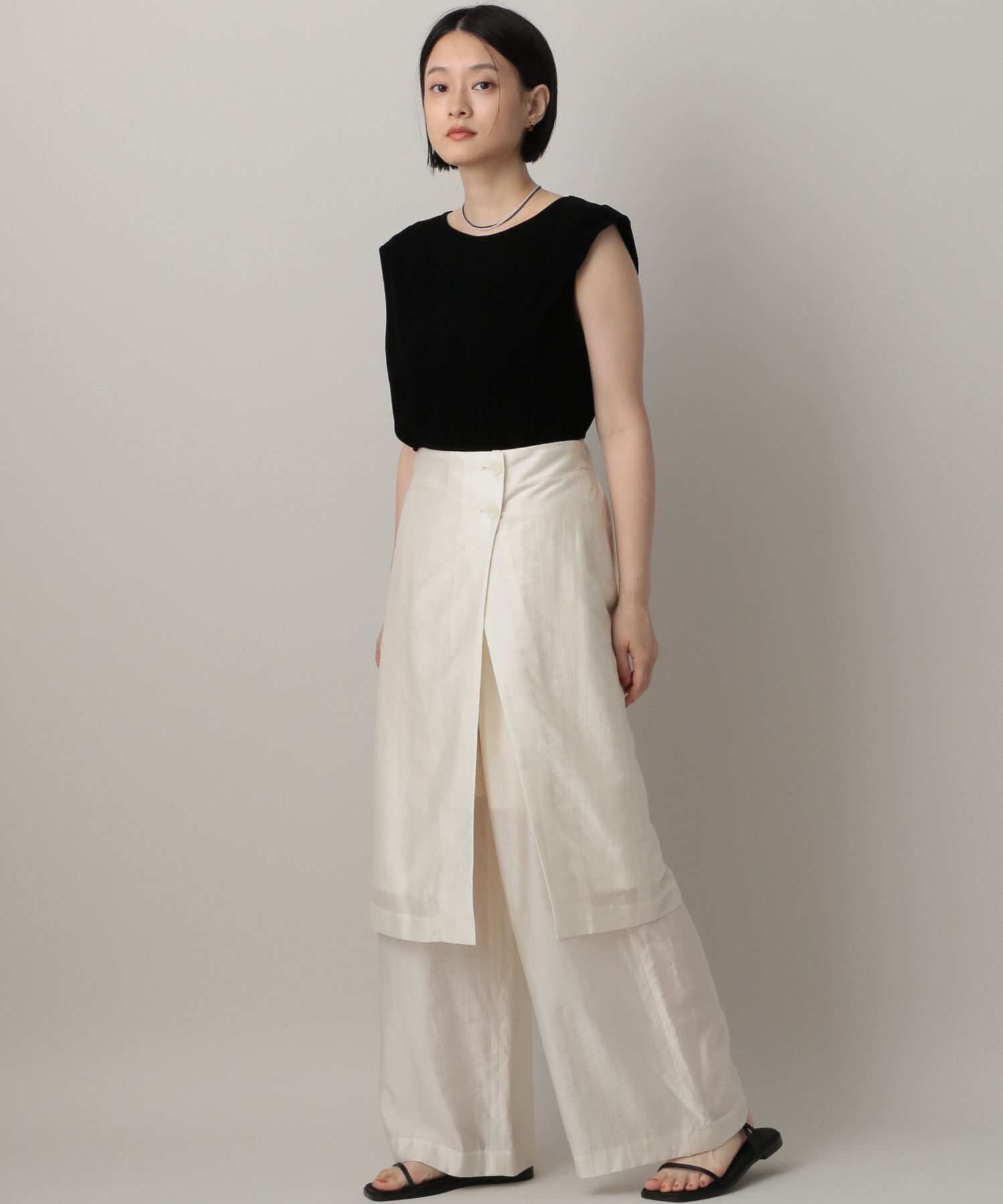 A part by 「シアースカートツキパンツ」|スラックス|