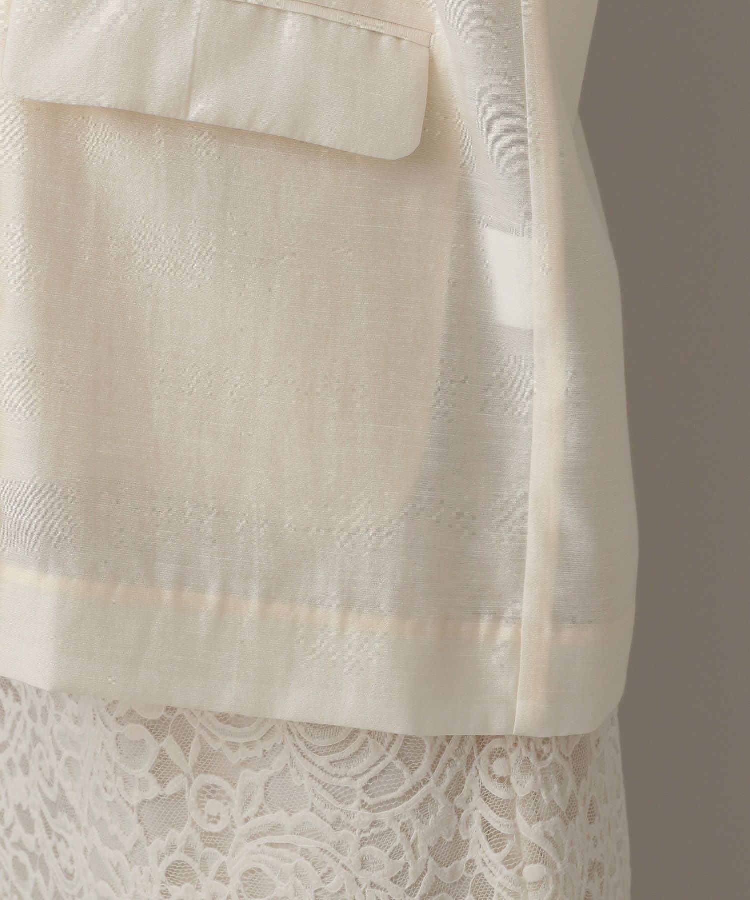 A part by 「アセテートリネン半袖ジャケット」|テーラードジャケット|