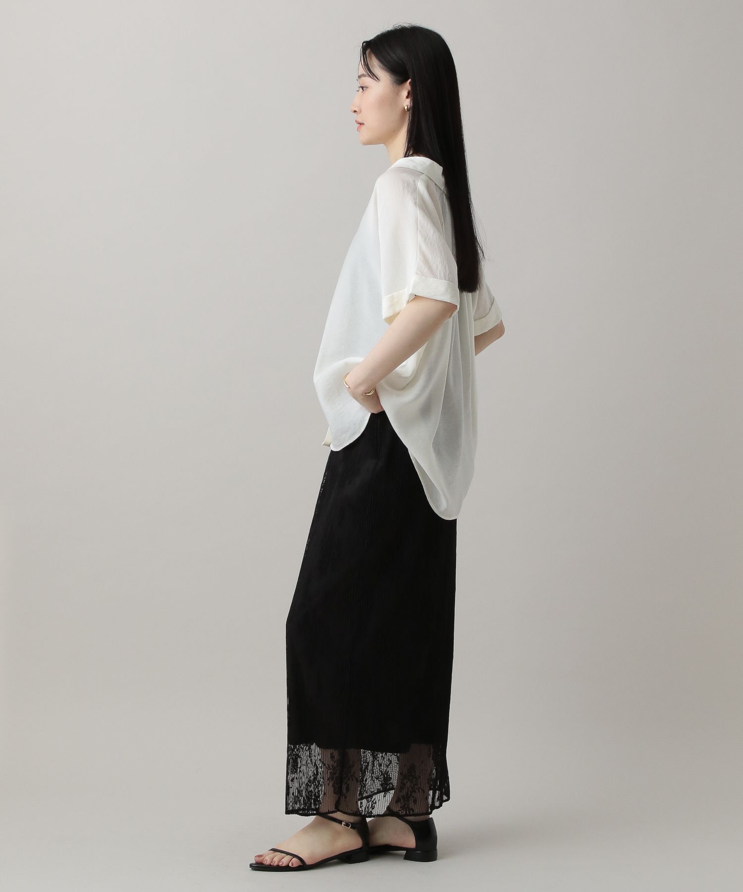 A part by 「レースプリーツイージースカート」|スカート|