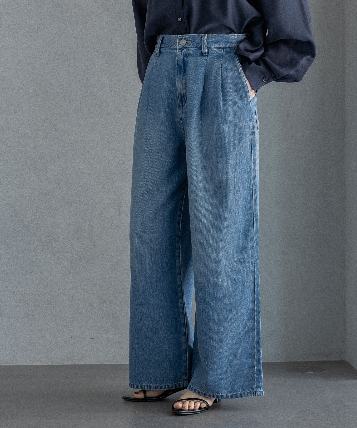 A part by 「テンセルデニムパンツ」|デニム|ライトブルー