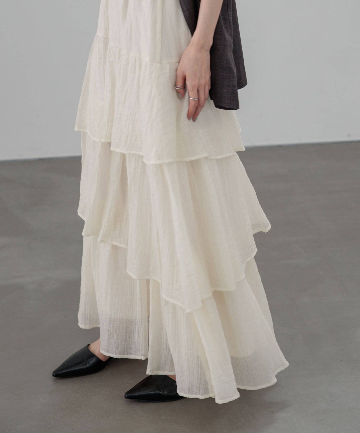 LOWRYS FARM「アシメティアードスカート」|スカート|