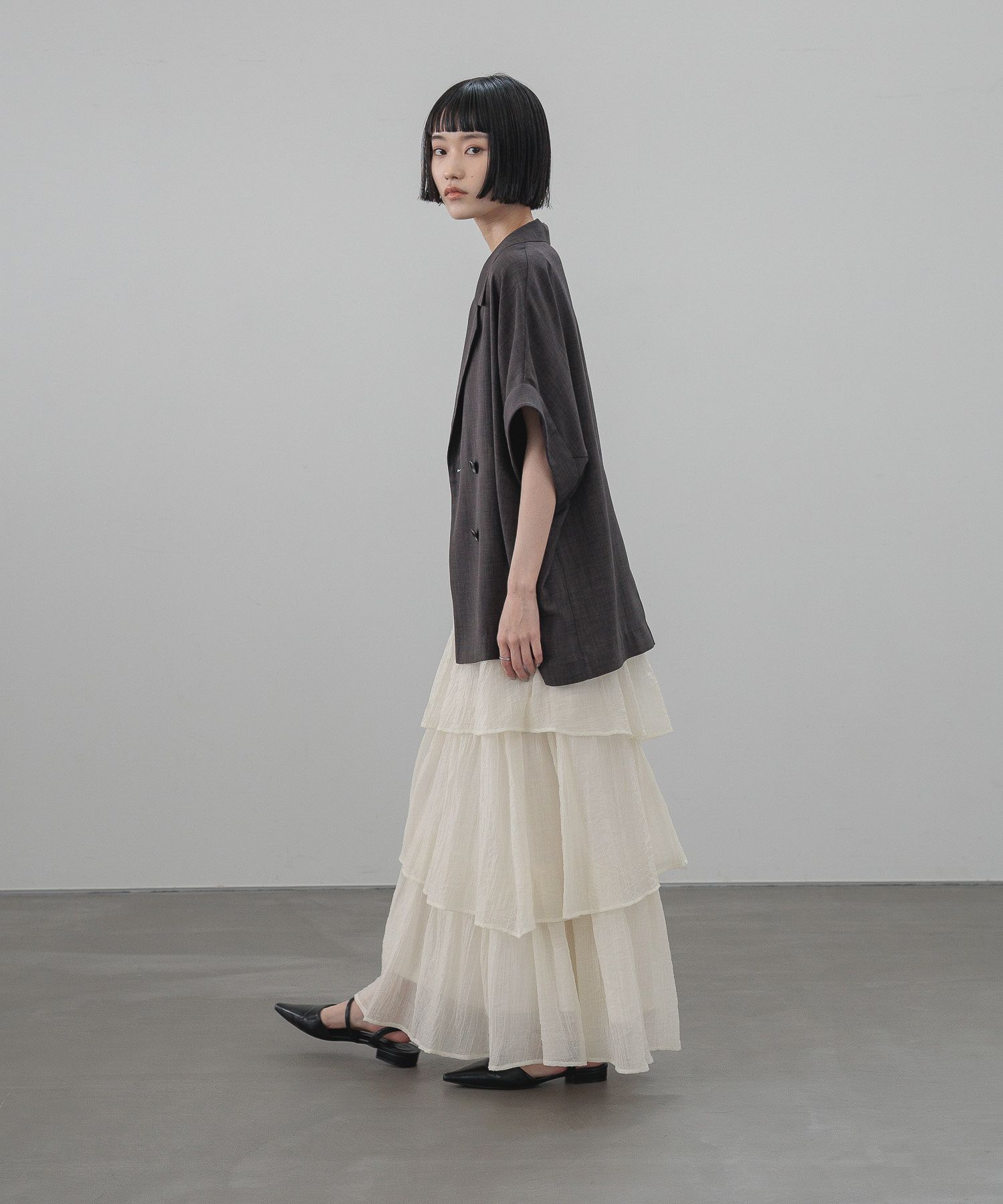 LOWRYS FARM「アシメティアードスカート」|スカート|