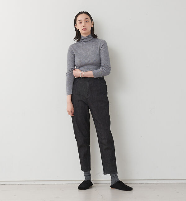 collex「ピュアウールリブタートルニット」|ニット・セーター|