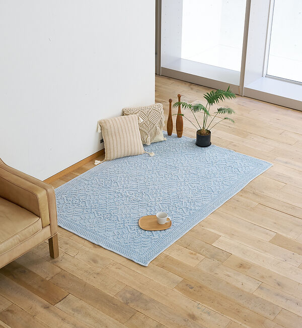collex「コットンラグ ミラージュ 130&times;190㎝」|その他|ブルー