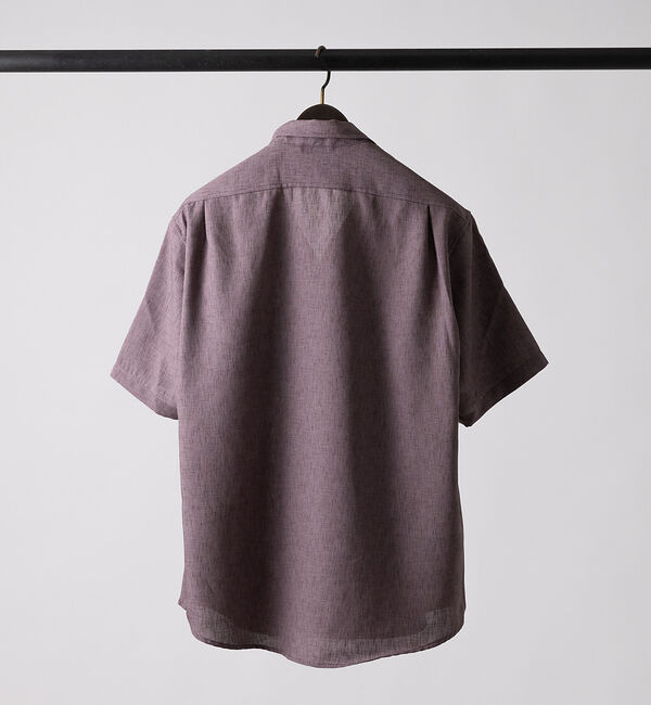 ABAHOUSE「リネンライク Vネック 半袖 シャツ」|シャツ・ブラウス|