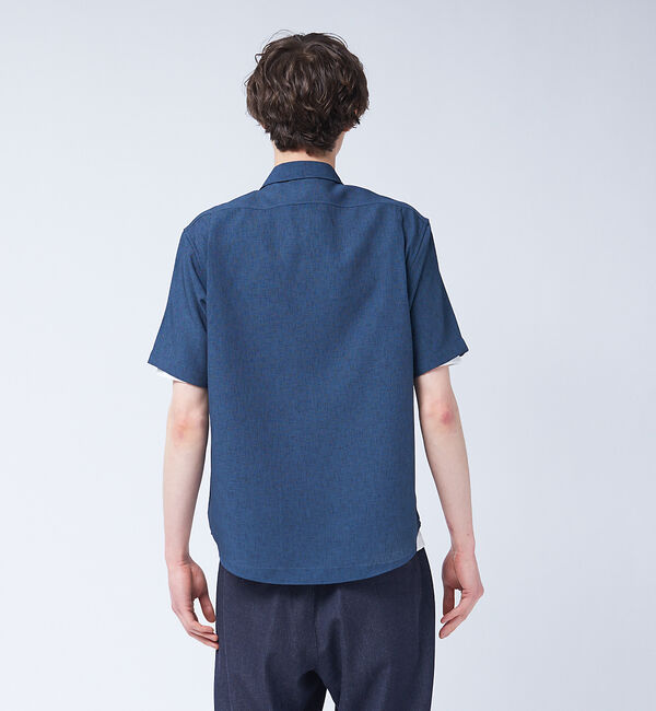 ABAHOUSE「リネンライク Vネック 半袖 シャツ」|シャツ・ブラウス|