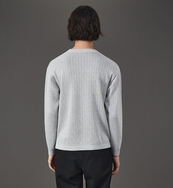 ABAHOUSE「幾何学 リンクス クルーネック プルオーバー ニット」|ニット・セーター|