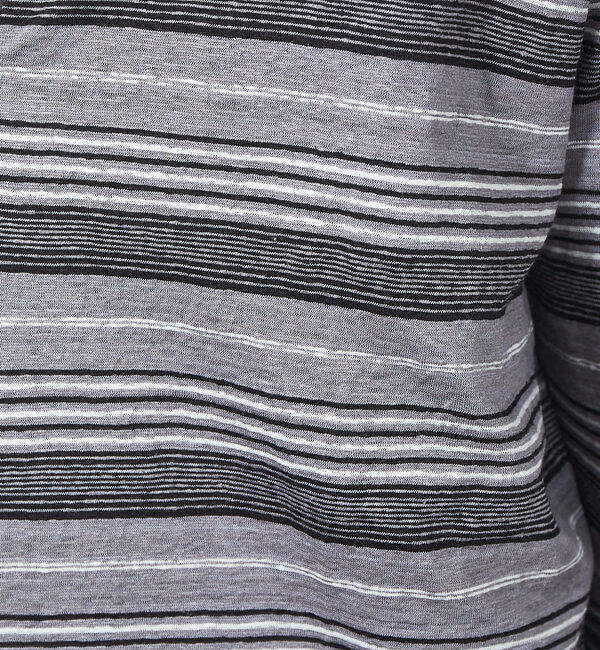 ABAHOUSE「リネン ジャージー マルチボーダー カーディガン」|カーディガン|